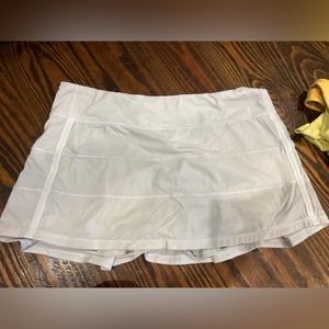 Lululemon Pace Rival Skirt White sz 12
